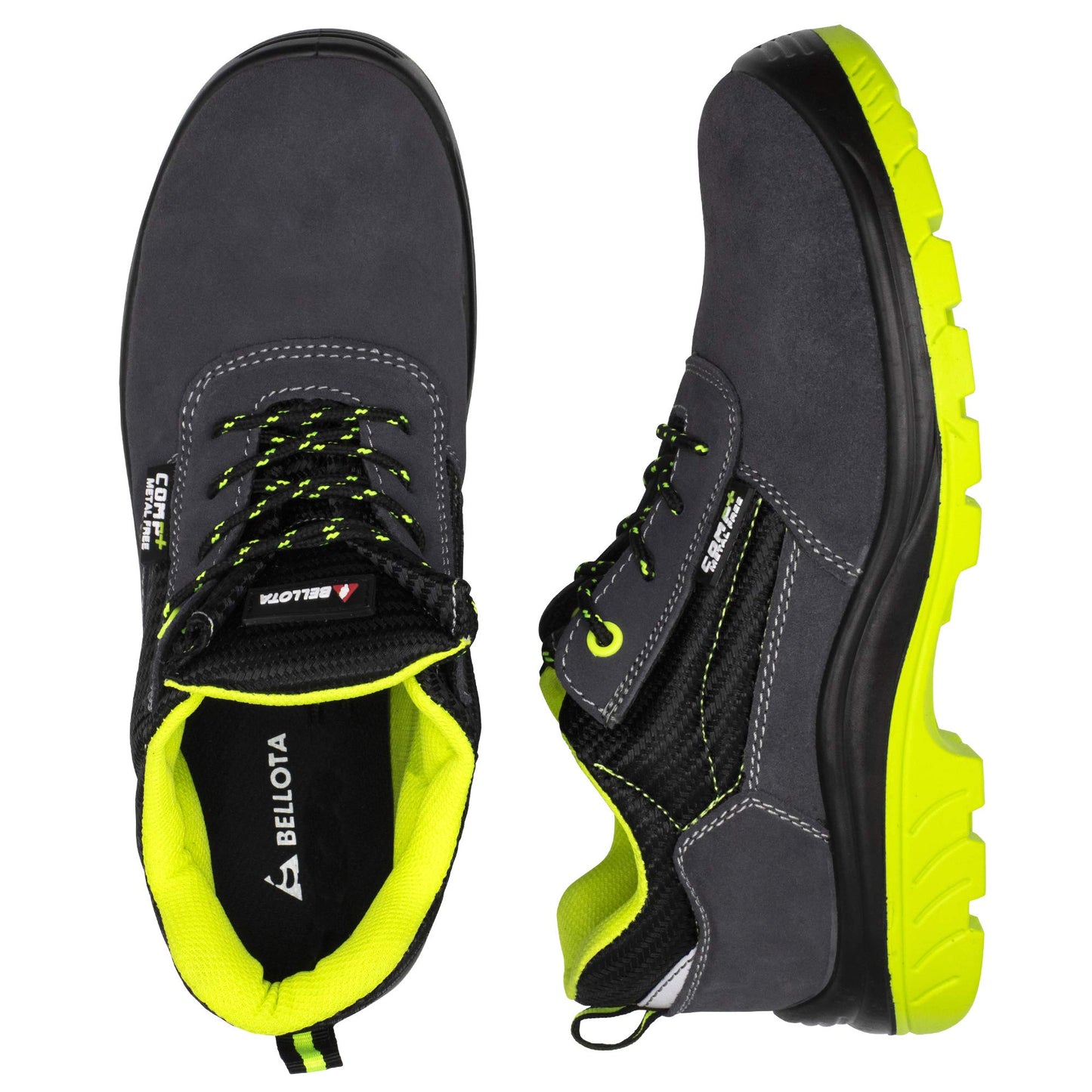 Bellota 7231046S1P - Zapatos de Seguridad de Hombre y Mujer (Talla 46) de Piel Serraje Transpirable, Ligeras y Resistentes a Golpes y Rozaduras