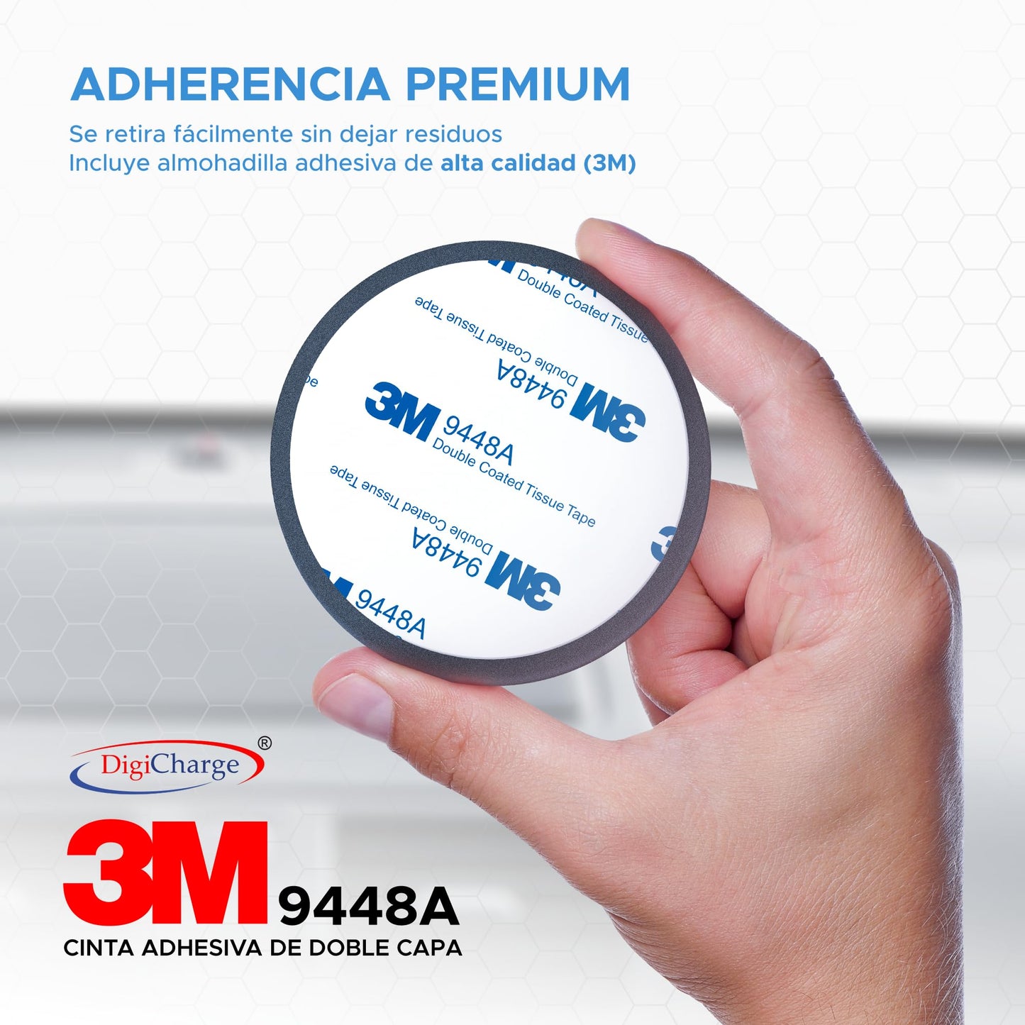 Discos Adhesivos para el salpicadero para Todos los navegadores Tomtom & Garmin GPS Start, Via, Go Classic Discover Basic Essential, Camper, Campervan, Dezl, Drive, Drivesmart, Driveassist, Nuvi