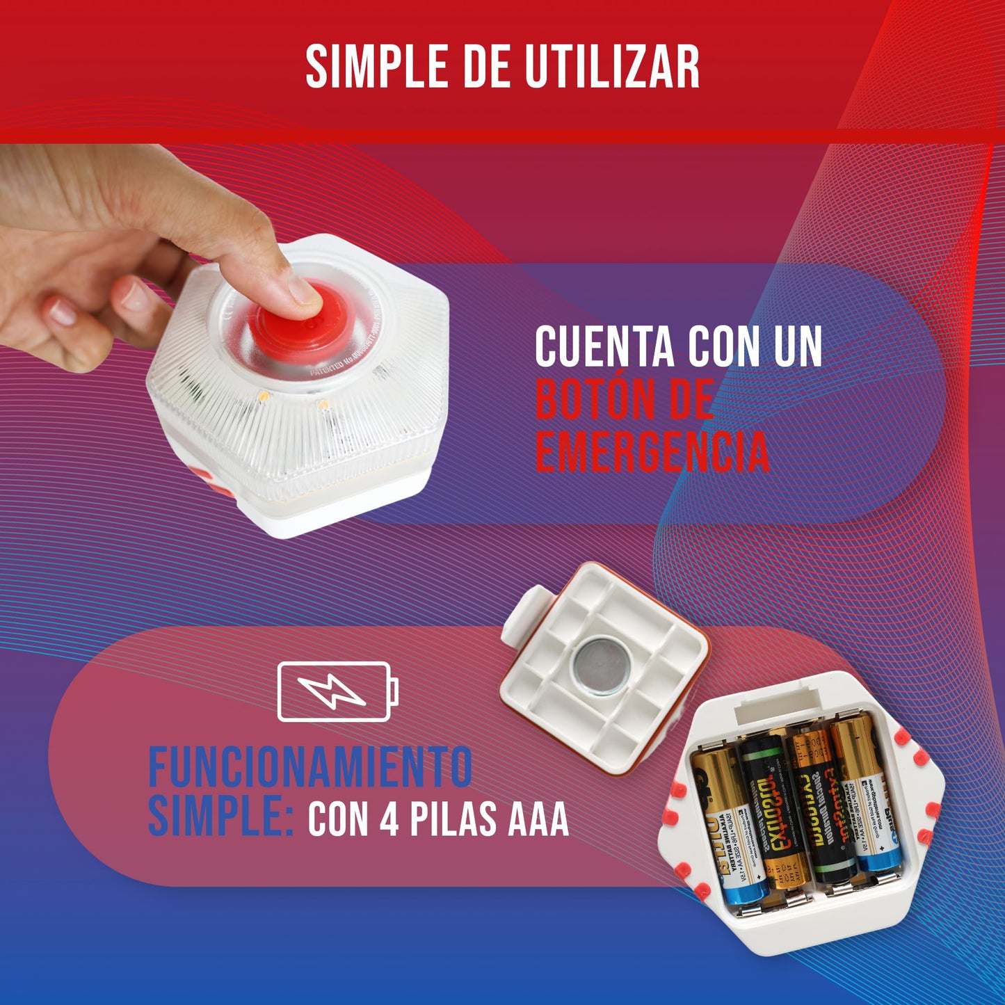 WORLD PRODUCTS STORE Luz Emergencia Homologado DGT – Baliza V16 DGT – Luz Emergencia Coche – Sustitutivo Triángulo de Emergencia- Resistente Agua - Luz Avería Accidente – Visibilidad 1 KM