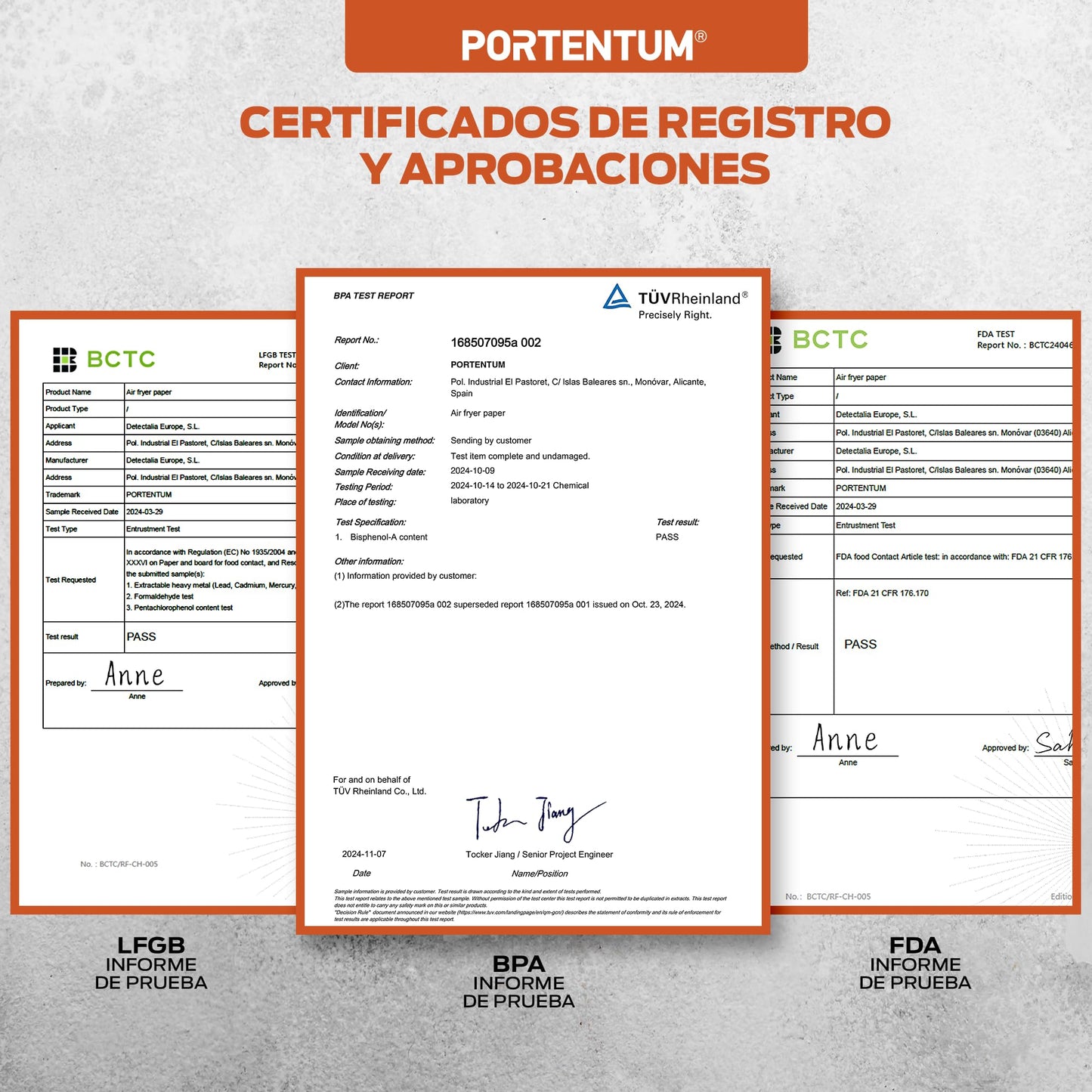 PORTENTUM Papel freidora aire 100 unidades de 20-24 cm Cuadrado. Papel Air Fryer Grado alimenticio BPA free, FDA y LFGB