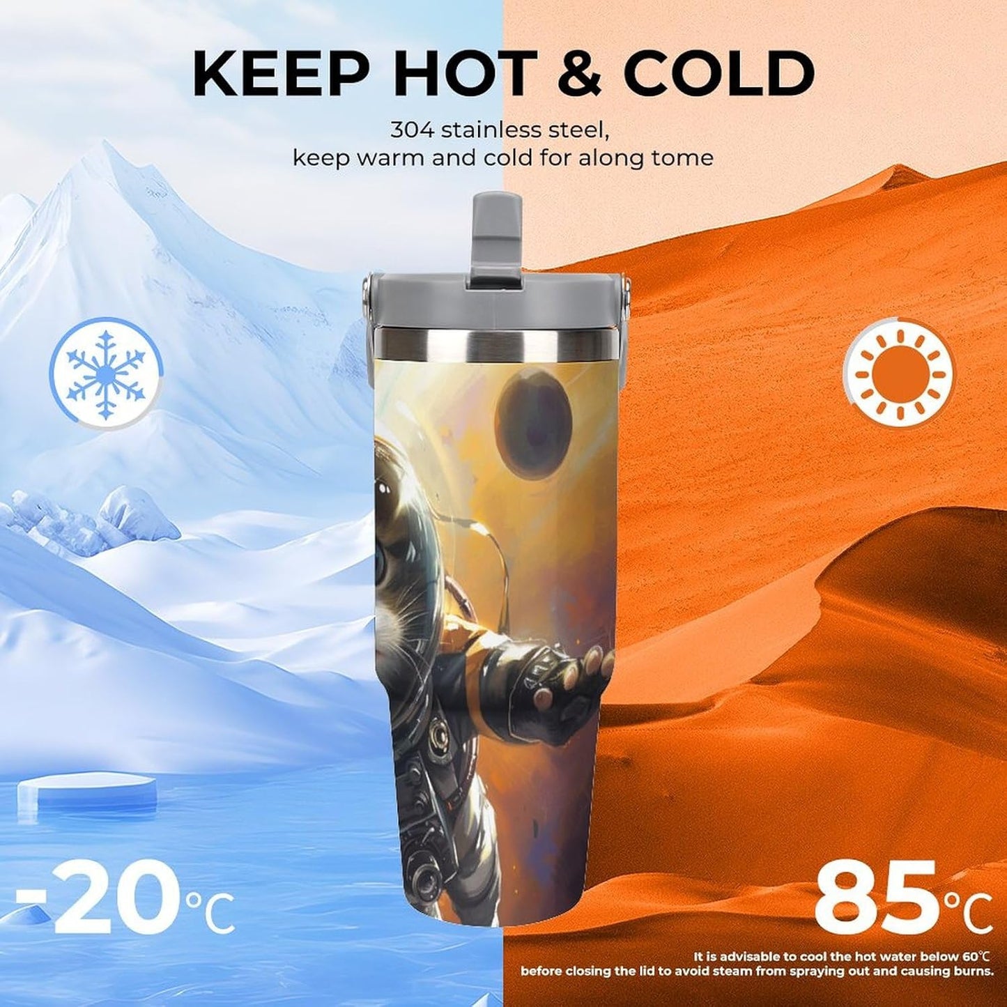 Camion grande Termo Para Café Con Tapadera Aislante - Ideal Para Llevar Y Mantener La TempeRattoura - Taza Termica Durable 30oz