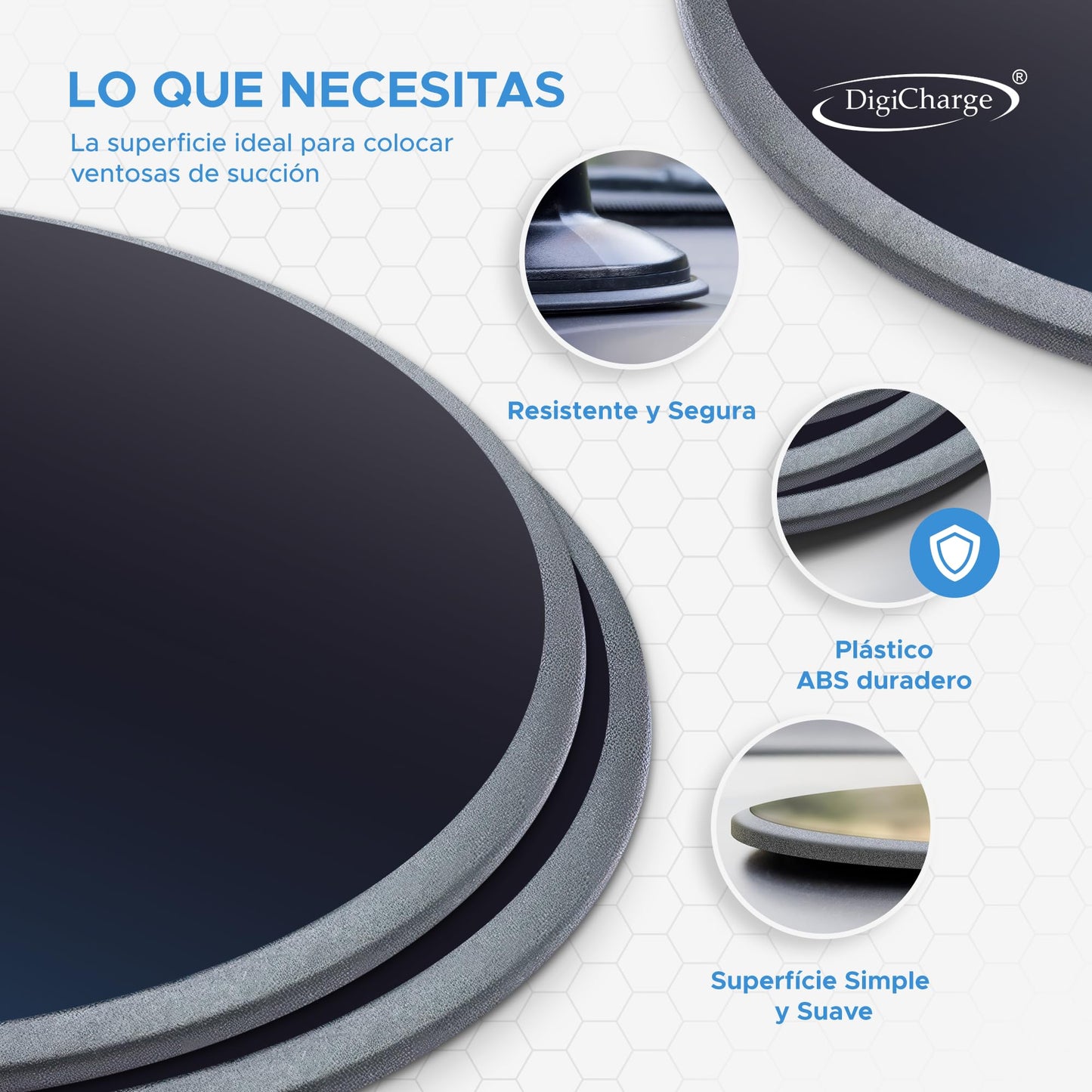 Discos Adhesivos para el salpicadero para Todos los navegadores Tomtom & Garmin GPS Start, Via, Go Classic Discover Basic Essential, Camper, Campervan, Dezl, Drive, Drivesmart, Driveassist, Nuvi