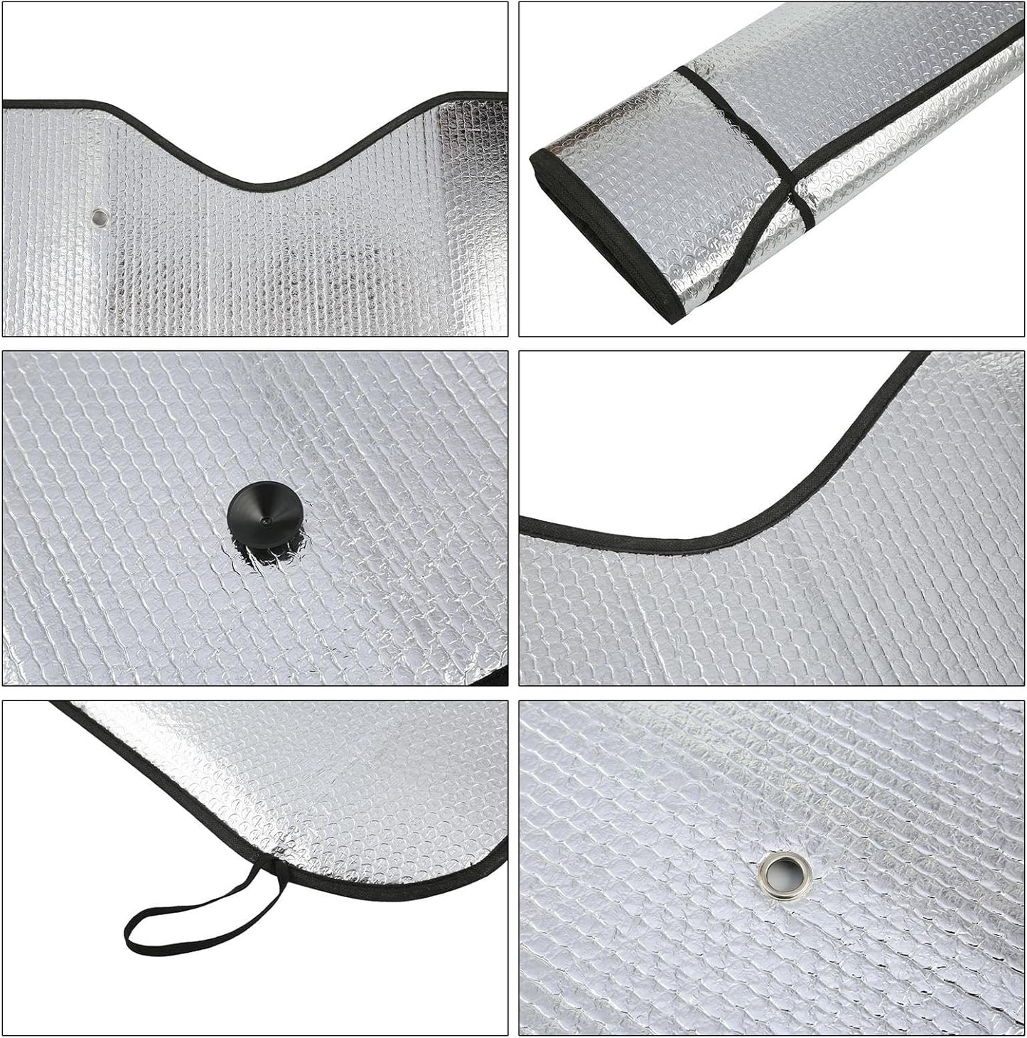 Parasol Plegable Solar para Parabrisas Delantero accidentado y coche, 220x80 Cm