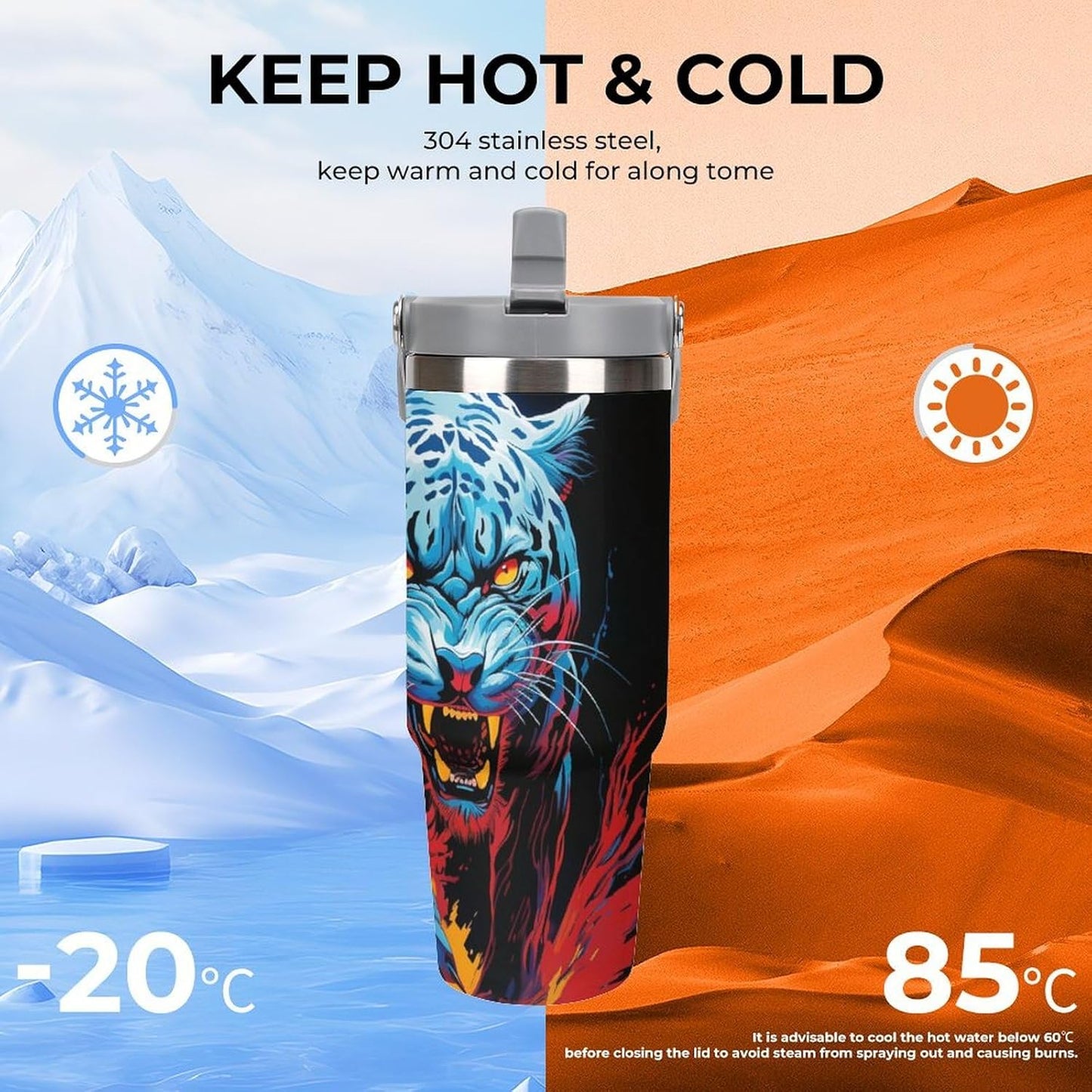 Camion grande Termo Para Café Con Tapadera Aislante - Ideal Para Llevar Y Mantener La TempeRattoura - Taza Termica Durable 30oz