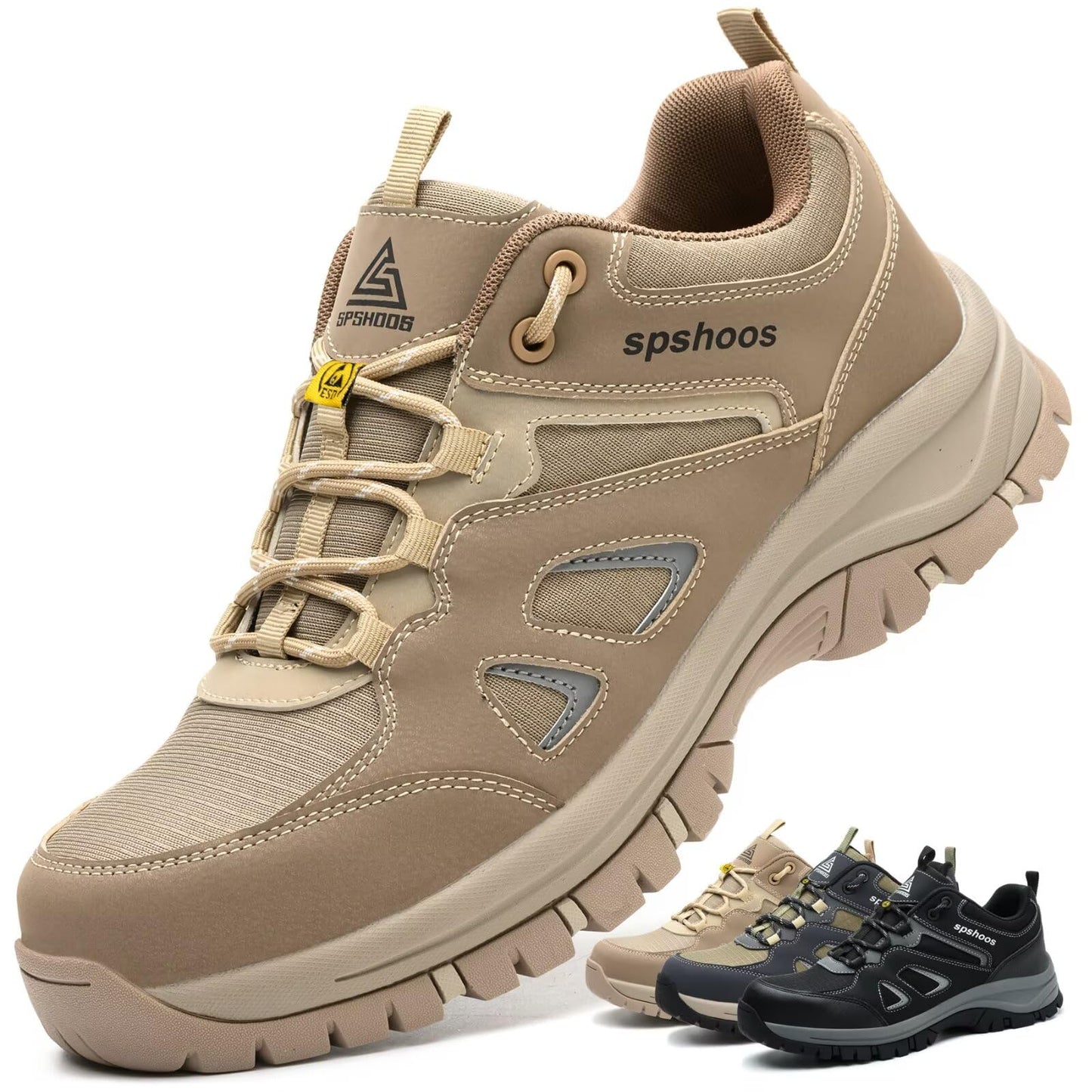 Zapatos de Seguridad para Hombre Mujer S1P ESD Zapatillas Trabajo Comodos Calzado de Seguridad Ligero con Punta de Acero