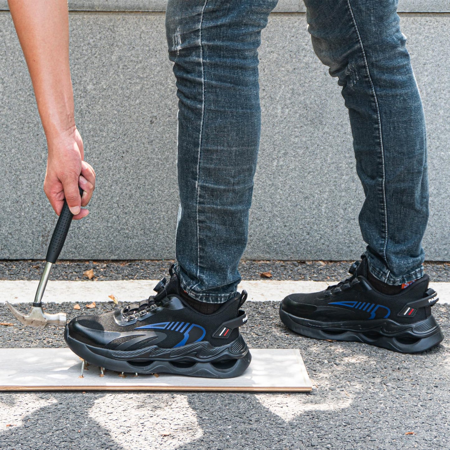 Loiston Zapatos de Seguridad para Hombre Zapatillas de Seguridad Calzado de Seguridad Mujer Puntera de Acero Zapatos de Trabajo Ligeras Deportivas para Hombre