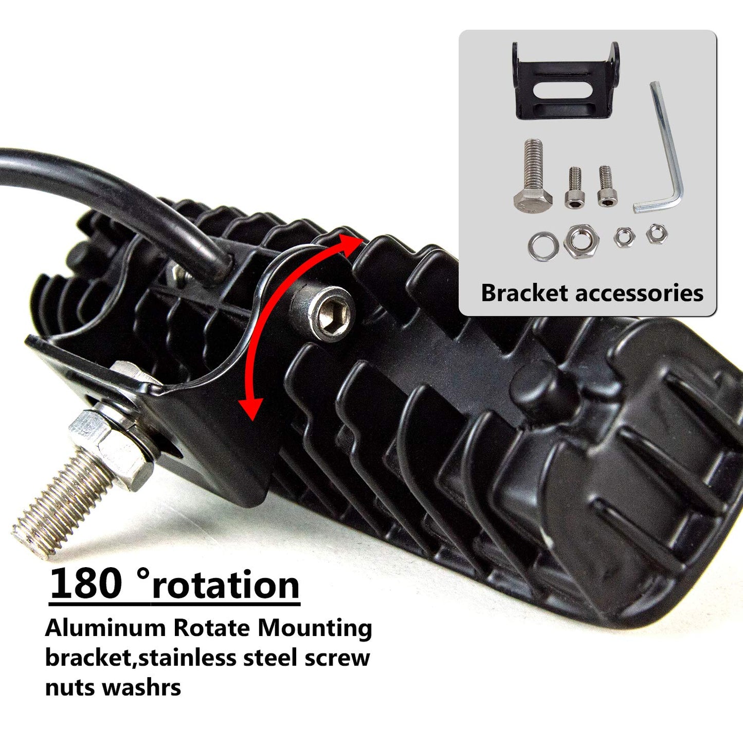 PICAA Mini Foco de trabajo 2PCS 6 pulgadas 18W LED Spot Tractores 12V-24V 6000K P68 - Impermeable Luz de Niebla Coche,SUV, UTV, ATV, Off-road,Camión,Moto,Barco