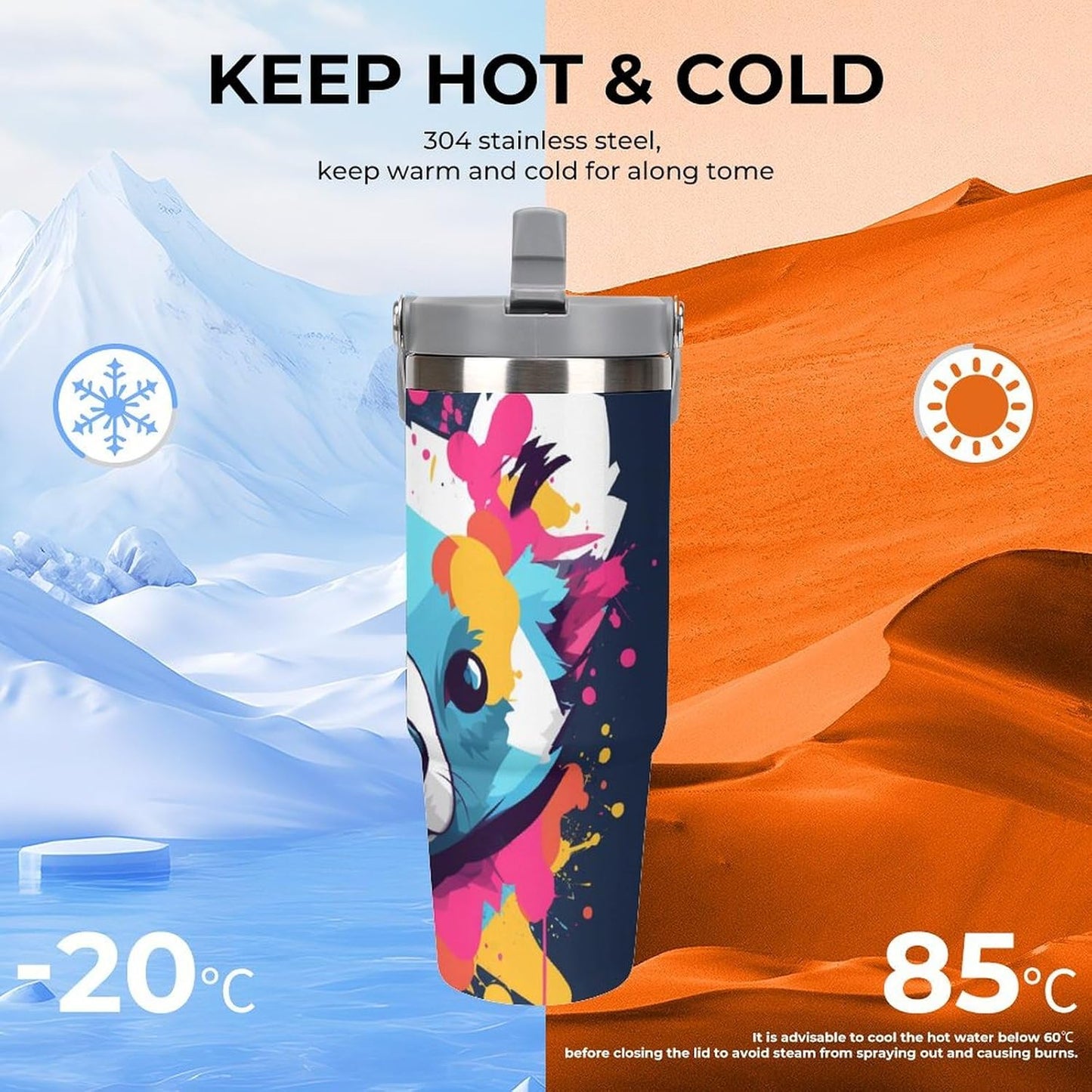 Camion grande Termo Para Café Con Tapadera Aislante - Ideal Para Llevar Y Mantener La TempeRattoura - Taza Termica Durable 30oz