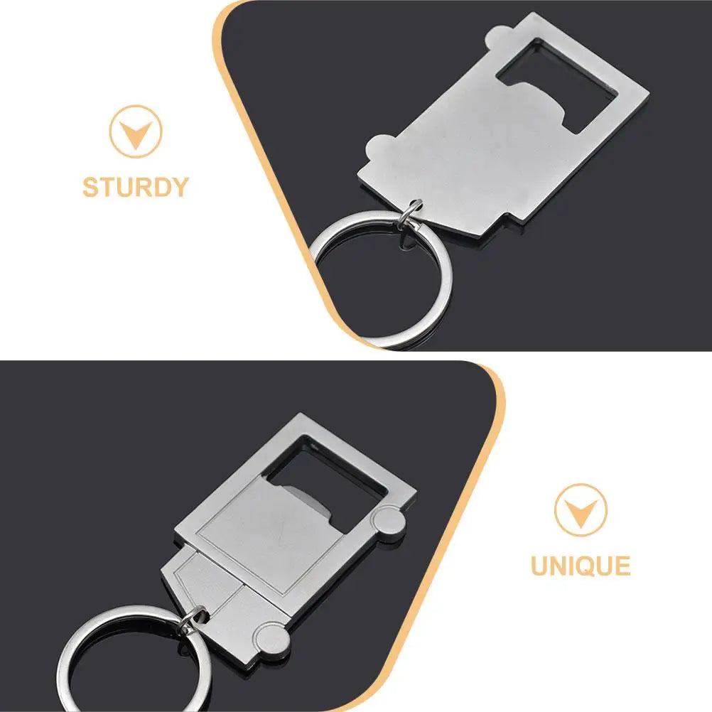 Metal Truck Bottle Opener Keychain for Men Carabiner Pendant Beer Can Opener Tool Soda Beverage Alloy Durable Gift