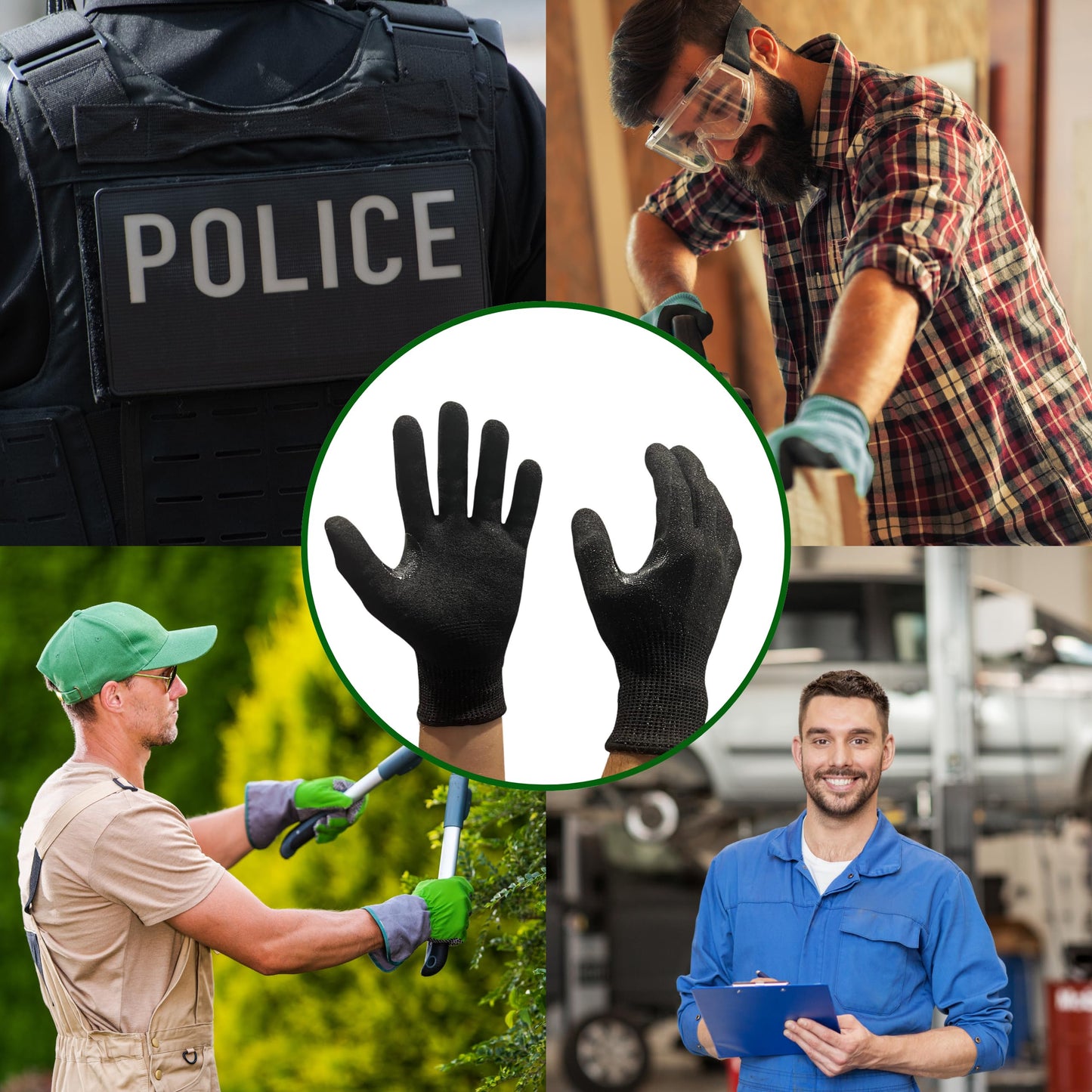 Tactical Tools Guantes anticortes policiales nivel 5 - Guantes trabajo Ideales como anticorte policiales/jardineria/guantes de trabajo (XL / 10)