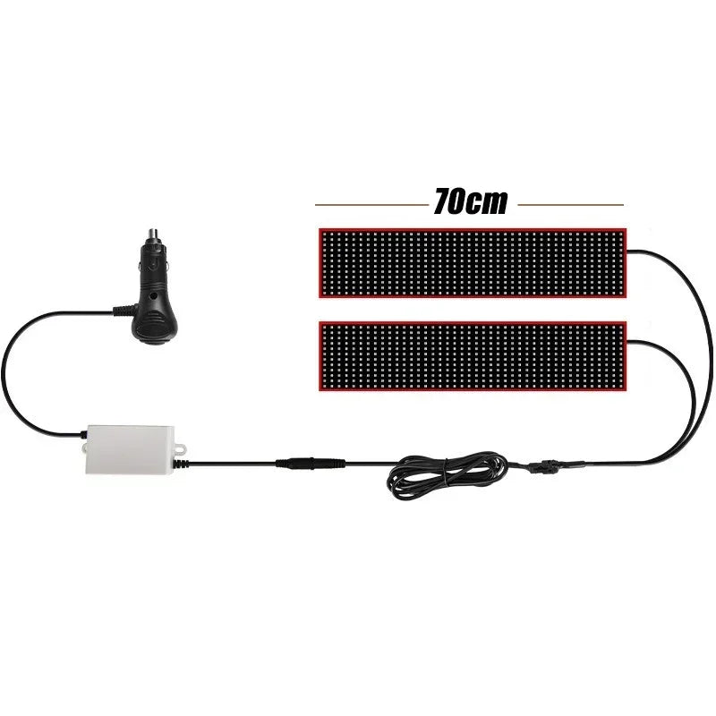 1.2-2M Devil‘s Eyes LED Panel Matrix Screen Light Remote Control Animation Display Screen Light for Car Truck Windshield