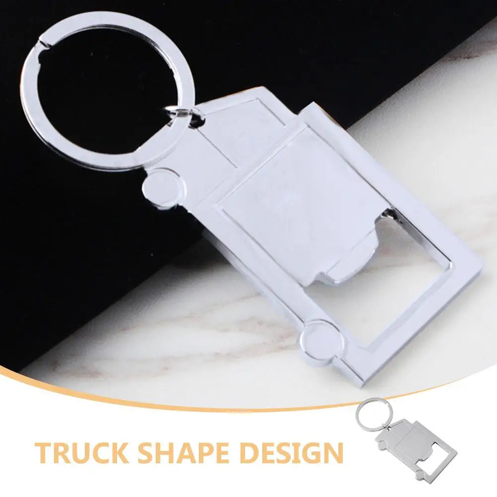 Metal Truck Bottle Opener Keychain for Men Carabiner Pendant Beer Can Opener Tool Soda Beverage Alloy Durable Gift