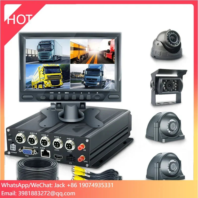 360 Degree Car Security CCTV 4CH SD Card Mobile DVR GPS Tracking Bus Car Ai Mdvr Mobile 4g Gps Truck Surveillance Camera System
