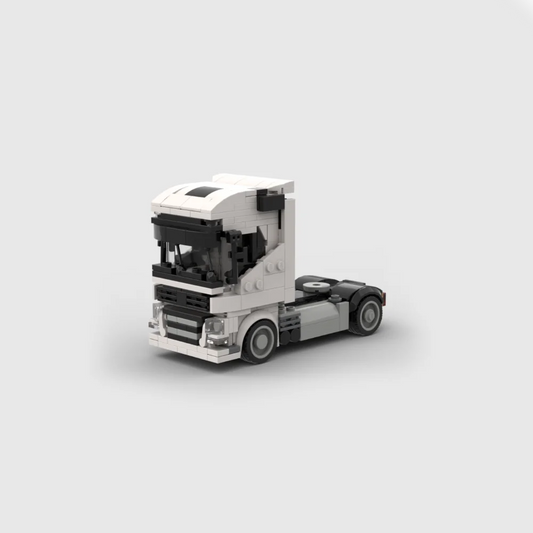 MOC spot car mobilization mechanical crane truck head truck trailer tail car building blocks toy children's Christmas holiday gi