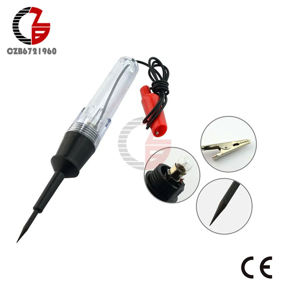 Car Truck Voltage Circuit Tester Auto 6V 24V 36V Herramientas Tools Diagnostic Probe Test Pen Light Bulb Automobile Polarity Pen