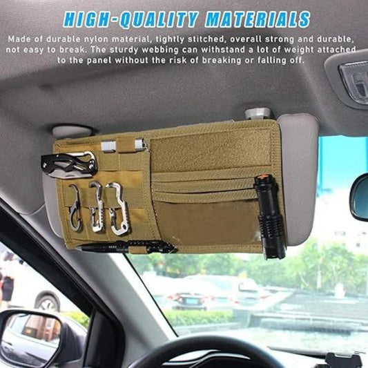 Tactical Army Hunting Universal Car Auto Visor Organizer Holder Case for Car Accessories Sun Visor Molle Organizador Bag Pouch
