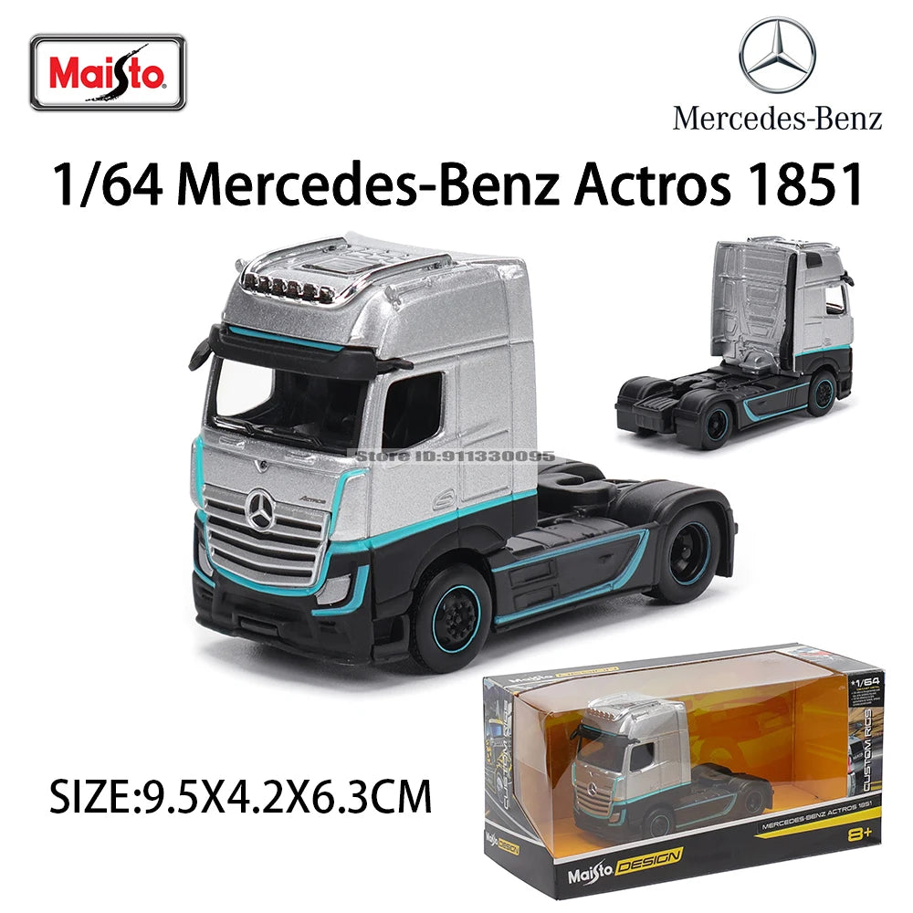 Maisto 1:64 Mercedes-Benz MACK Anthem Trailer  trailer model simulation car model alloy car toy male collection gift