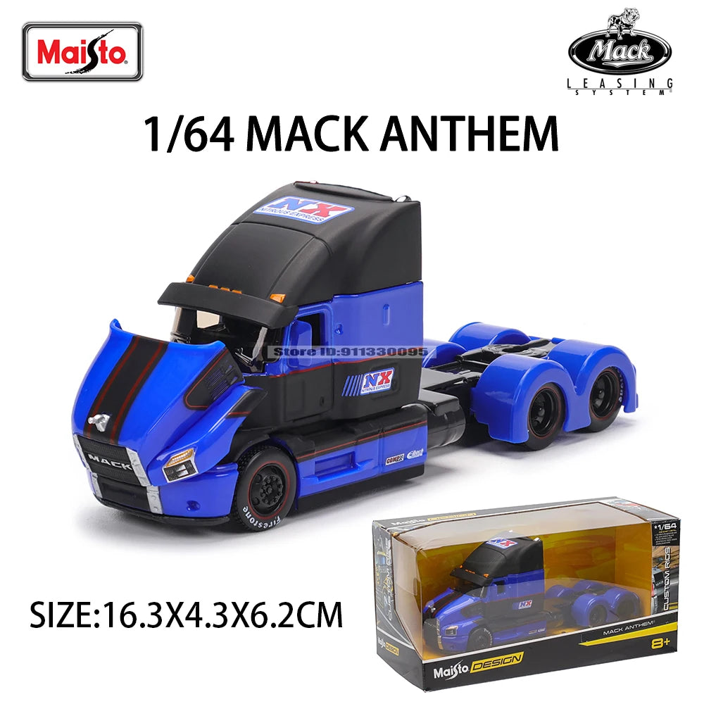 Maisto 1:64 Mercedes-Benz MACK Anthem Trailer  trailer model simulation car model alloy car toy male collection gift